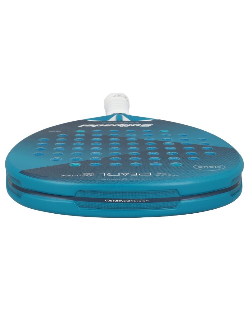 Bullpadel Pearl Cloud 2025 dames padelracket bovenaanzicht van het frame
