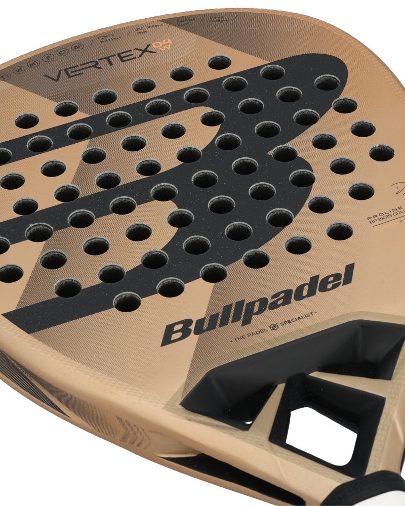 Bullpadel Vertex 04 25 Dames bovenaanzicht racketprofiel