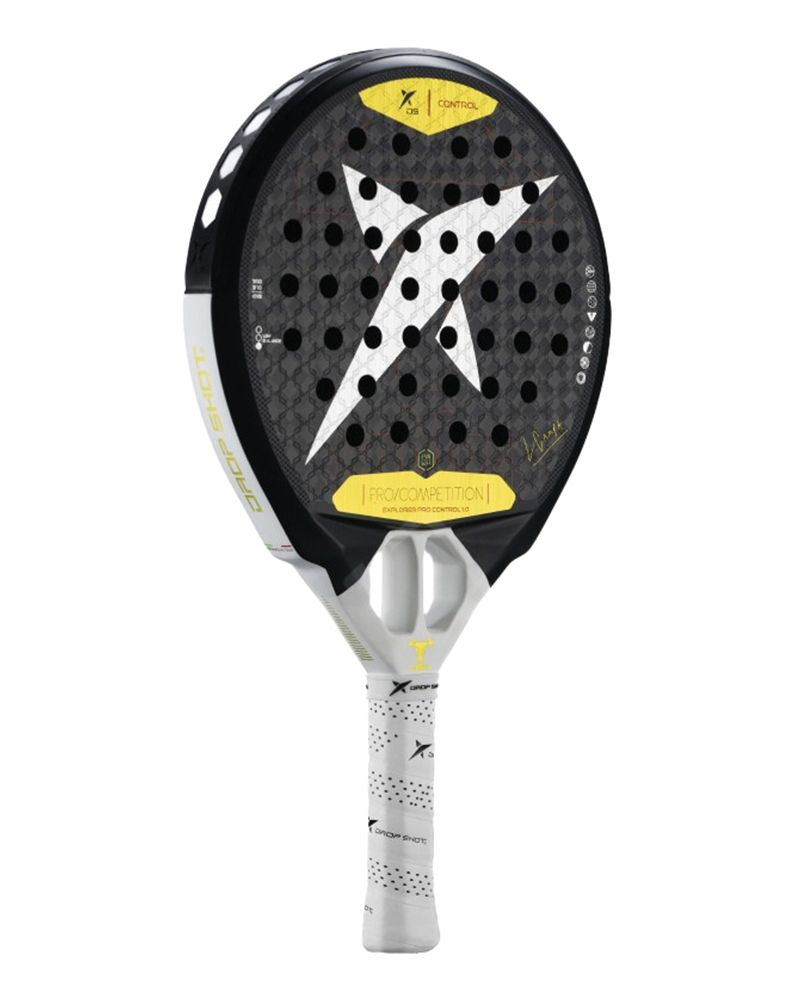 Drop Shot Explorer Pro Control 1.0 2025 padelracket schuin zijaanzicht