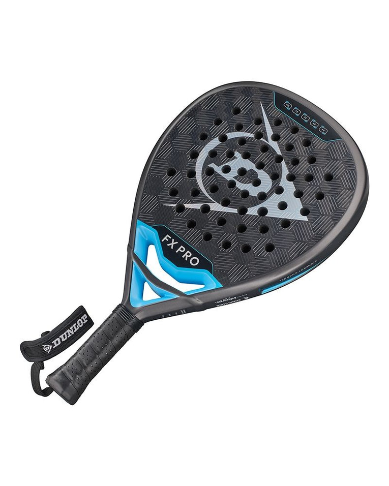 Detail van het racketblad van de Dunlop FX Pro 2026