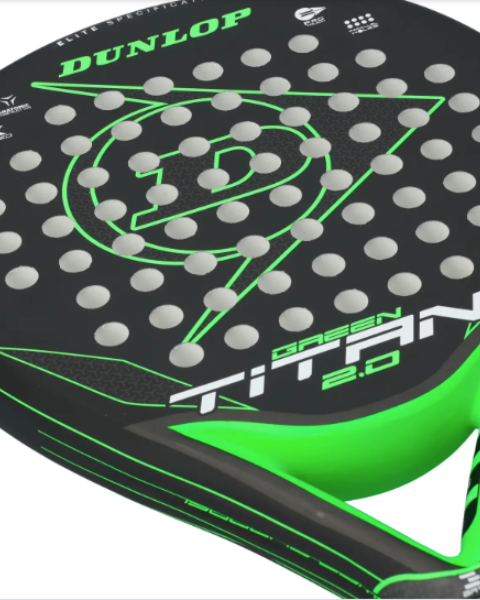 Detail van het frame van de Dunlop Titan 2.0 Green padelracket