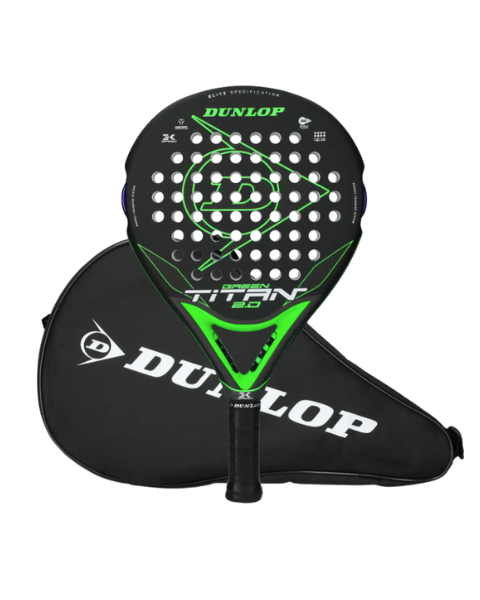 Dunlop Titan 2.0 Green padelracket met beschermhoes