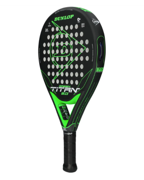 Dunlop Titan 2.0 Green padelracket schuin vooraanzicht links