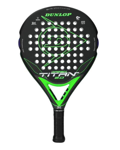 Dunlop Titan 2.0 Green padelracket vooraanzicht hybride oversized racket