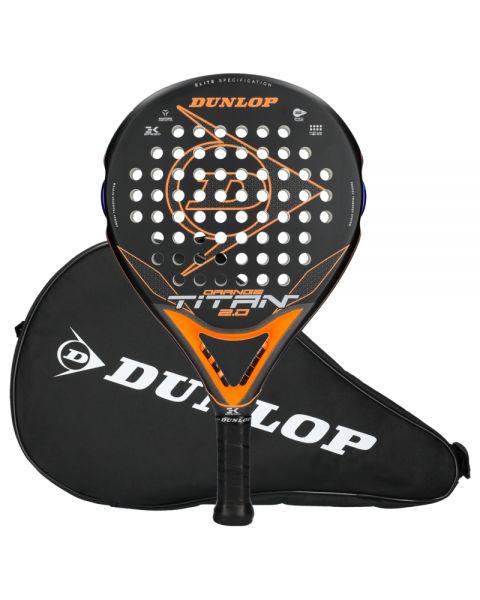 Dunlop Titan 2.0 Oranje 2024 padelracket geleverd met beschermhoes
