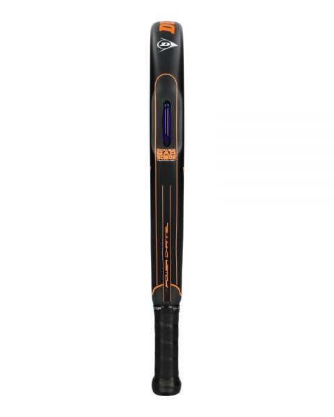 Zijaanzicht van de Dunlop Titan 2.0 Oranje 2024 met robuust frame en Power Bar technologie