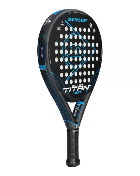 Dunlop Titan Killer 2.0 2024 padelracket schuin zijaanzicht met Energy Transfer System technologie