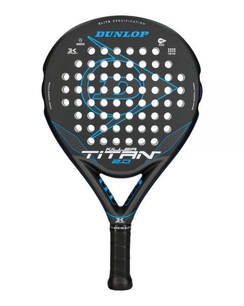 Dunlop Titan Killer 2.0 2024 padelracket vooraanzicht hybride oversize racket voor gevorderde spelers