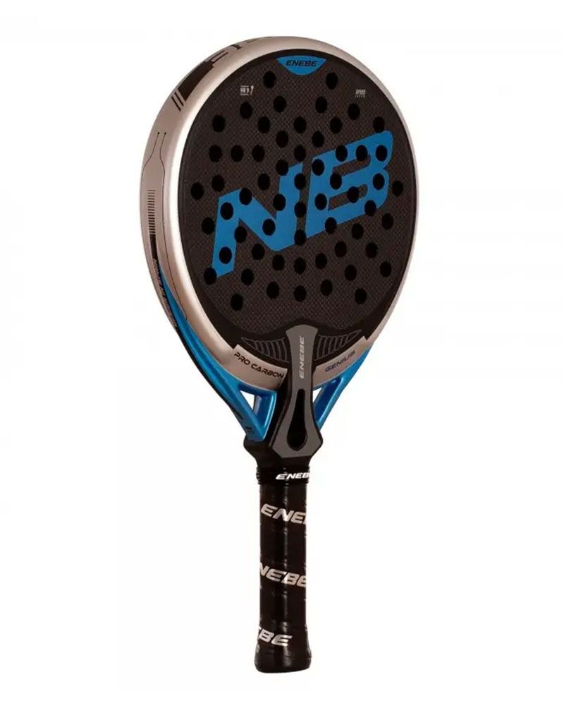 Enebe Genius Blue schuin vooraanzicht padelracket