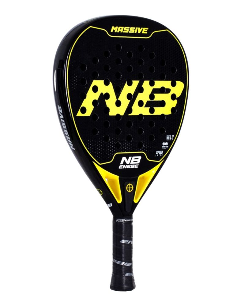 Enebe Massive Yellow padelracket schuin vooraanzicht links
