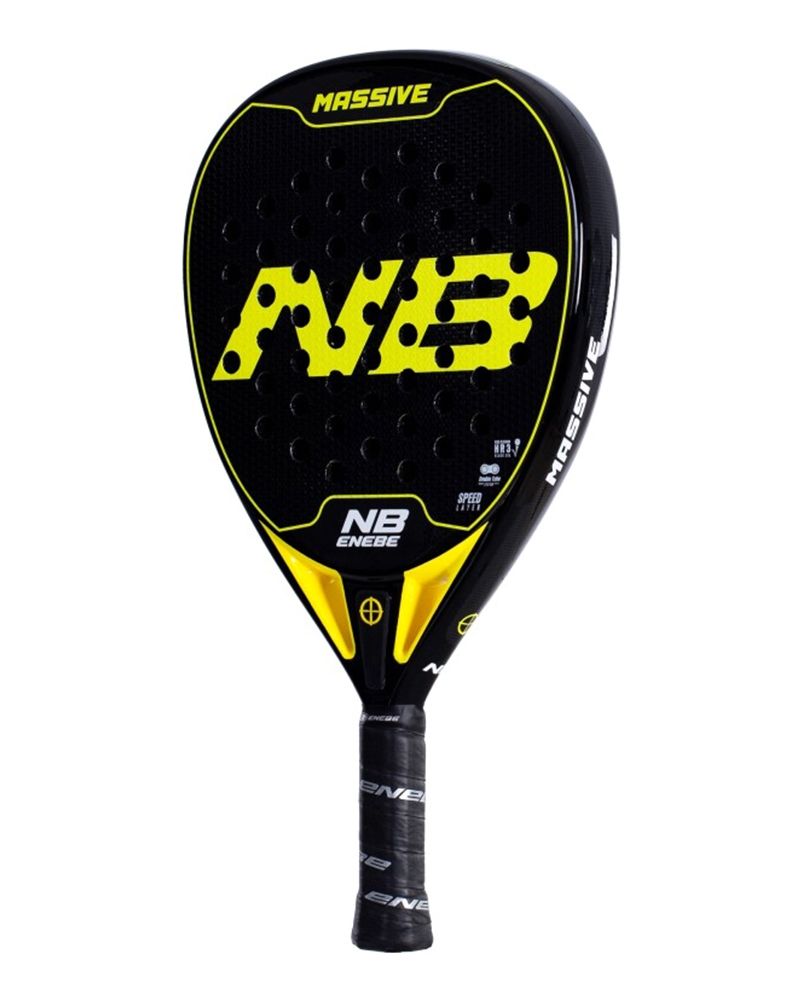 Enebe Massive Yellow padelracket schuin vooraanzicht rechts