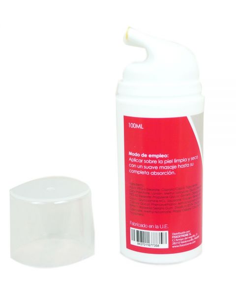 FisioXtreme Hot Plus 100 ml spiercrème achterzijde