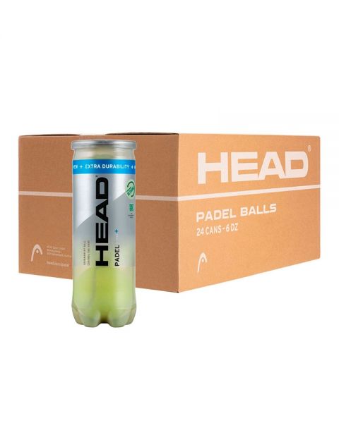 Head Padel Pro Plus doos met 24 kokers en 72 padelballen