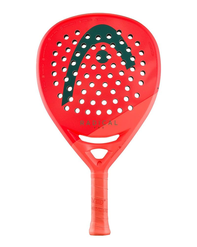 Head Radical Pro 2026 frontaanzicht padelracket met druppelvorm en 3K Carbon