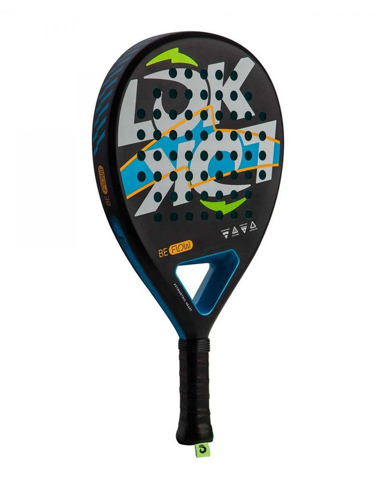 LOK Be Flow 2024 rond padelracket met glasvezel bladen en zachte EVA-kern