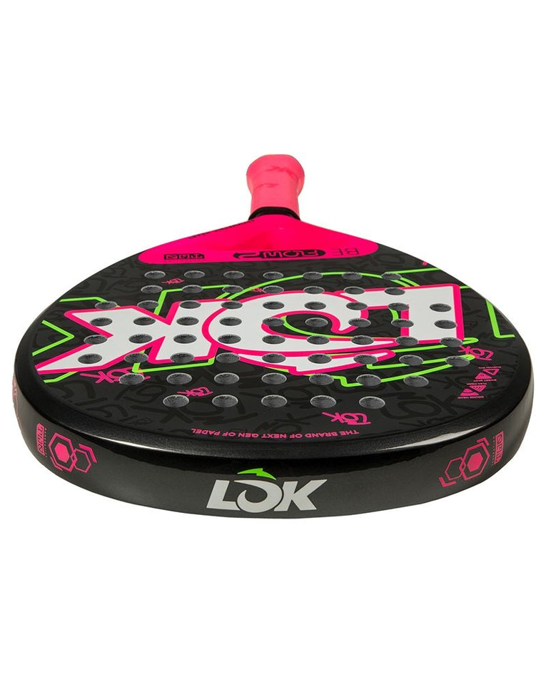 Lok Be Flow Pink Gen 2 bovenaanzicht frame padelracket