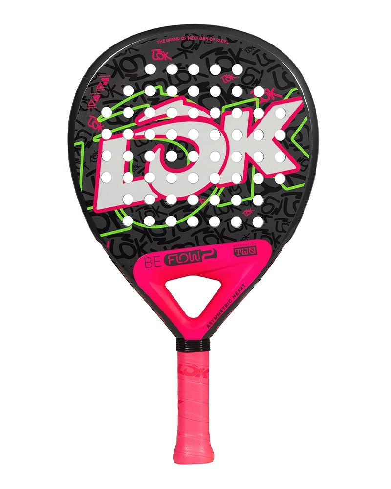 Lok Be Flow Pink Gen 2 front padelracket