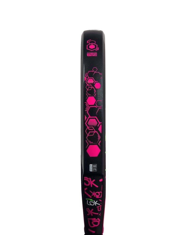 Lok Be Flow Pink Gen 2 zijkant links padelracket