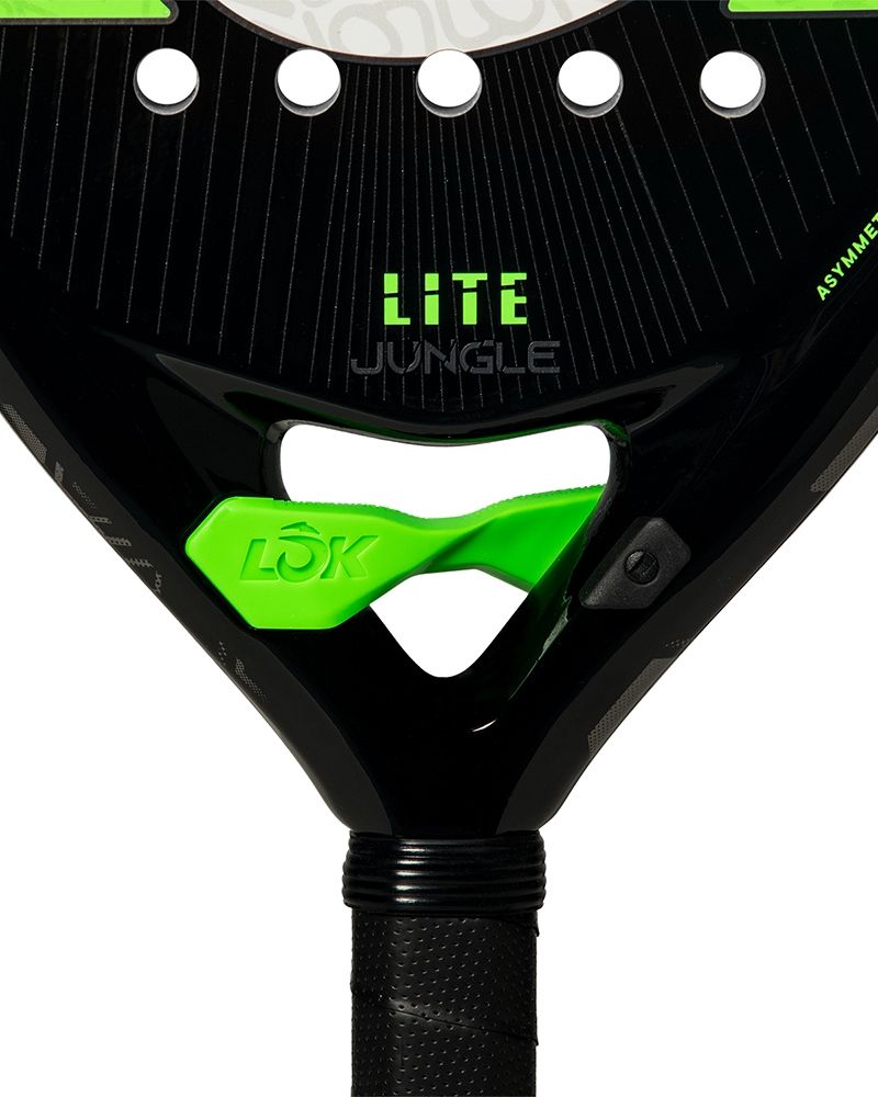 Detail van het racketblad van de LOK Jungle Lite