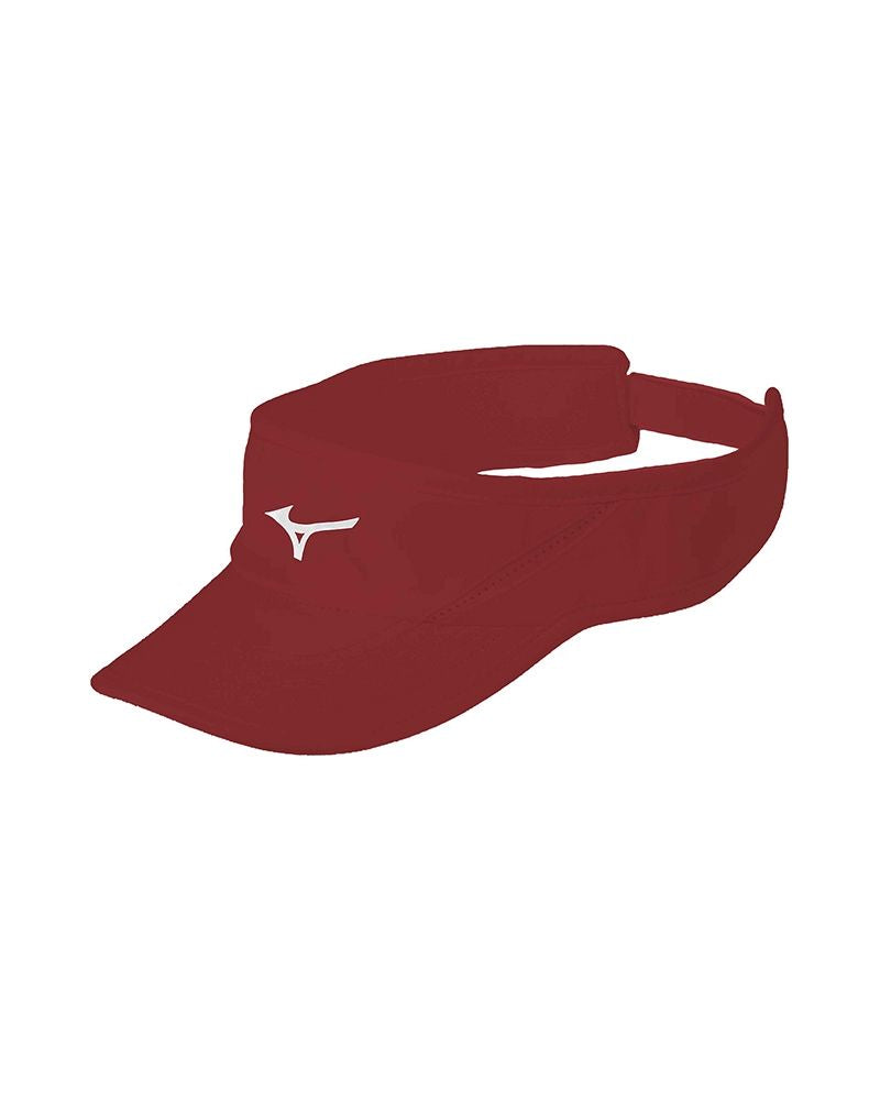 Mizuno DryLite Visor rood frontaanzicht unisex sportvisor