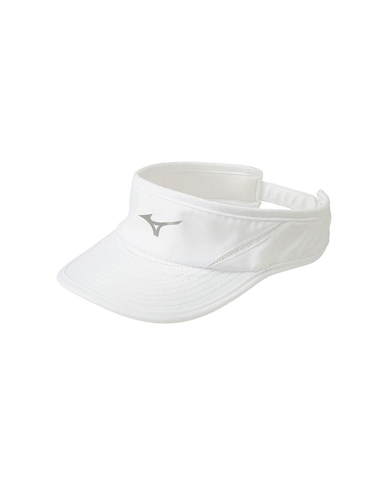Mizuno DryLite Visor wit frontaanzicht unisex sportvisor