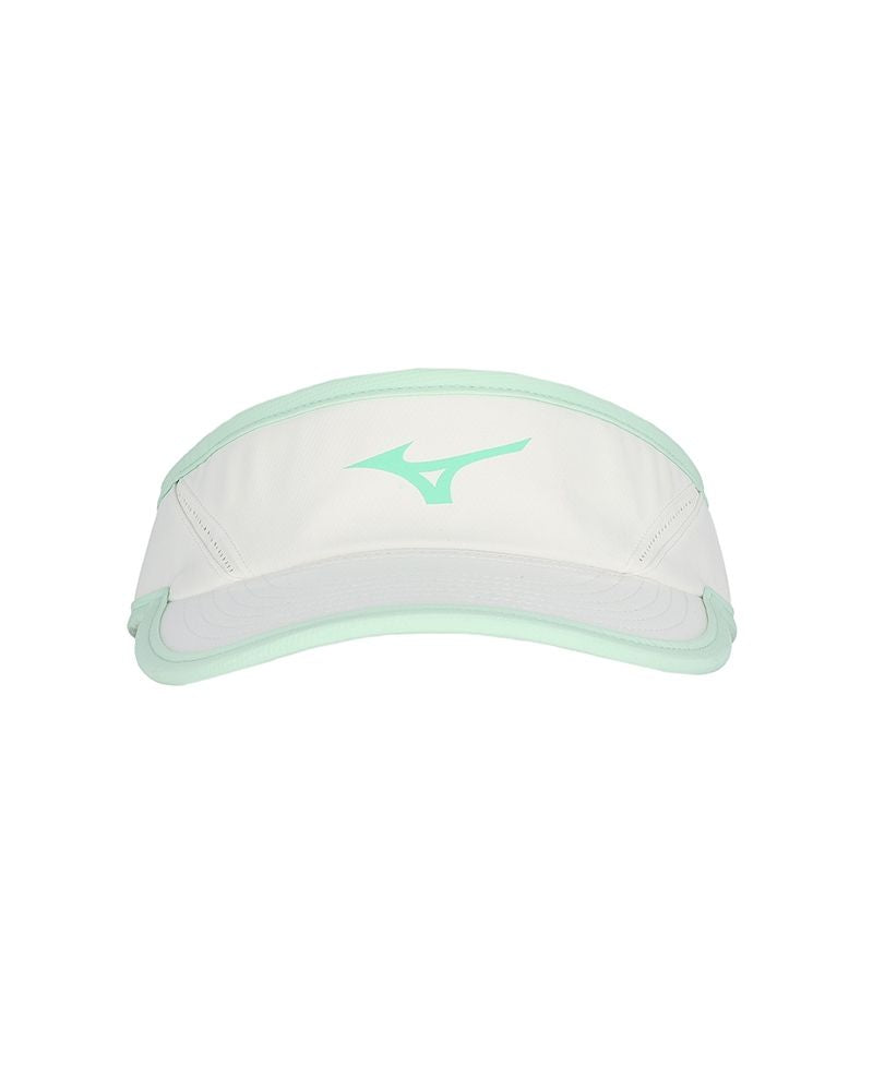Mizuno DryLite Visor wit turquoise frontaanzicht unisex sportvisor