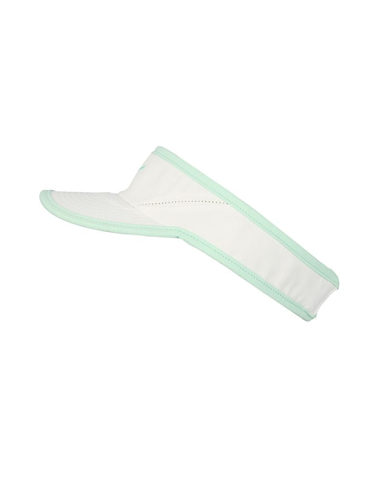 Mizuno DryLite Visor wit turquoise zijaanzicht unisex sportvisor