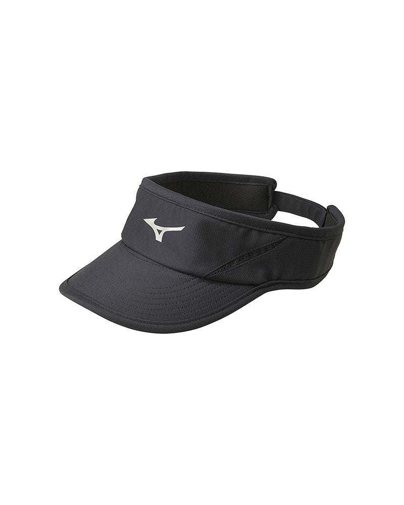 Mizuno DryLite Visor zwart frontaanzicht unisex sportvisor