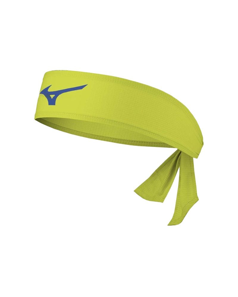 Mizuno Pro bandana geel met ademend sneldrogend materiaal voor padel en tennis