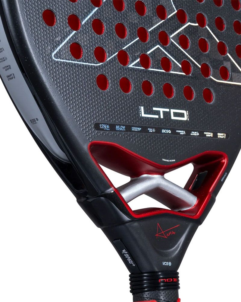 Detail van de brug en constructie van het NOX AT10 Genius 12K LTD 2026 padelracket