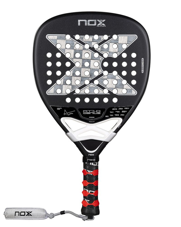 Nox AT10 Genius Attack 18K Alum 2026 front padelracket met Weight Balance systeem