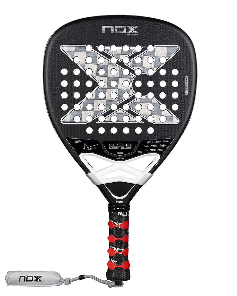 Nox AT10 Genius Attack 18K Alum 2026 front padelracket met Weight Balance systeem