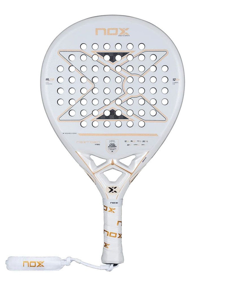Nox NextGen Pro Hybrid 12K NFA Series 2026 wit padelracket vooraanzicht
