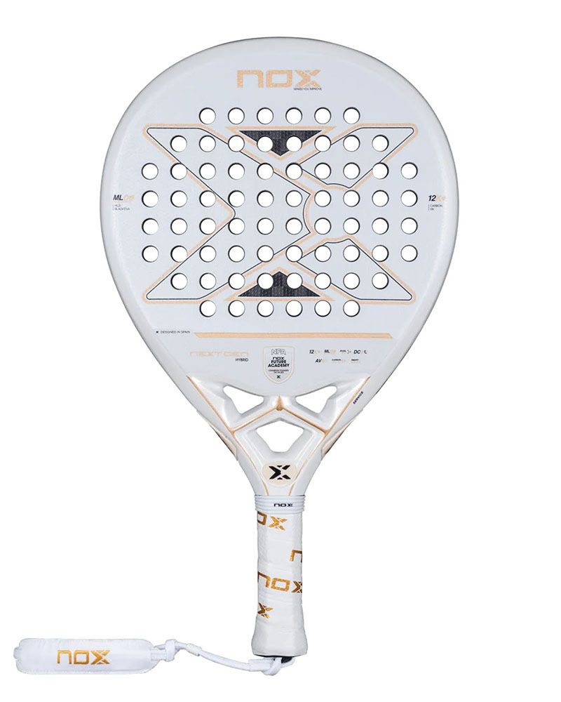 Nox NextGen Pro Hybrid 12K NFA Series 2026 wit padelracket vooraanzicht
