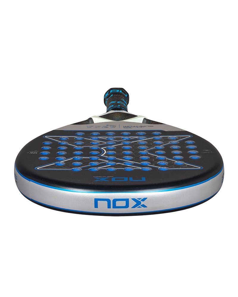 Nox TL10 Quantum 12K By Tino Libaak 2025 padelracket bovenaanzicht van het frame en racketblad