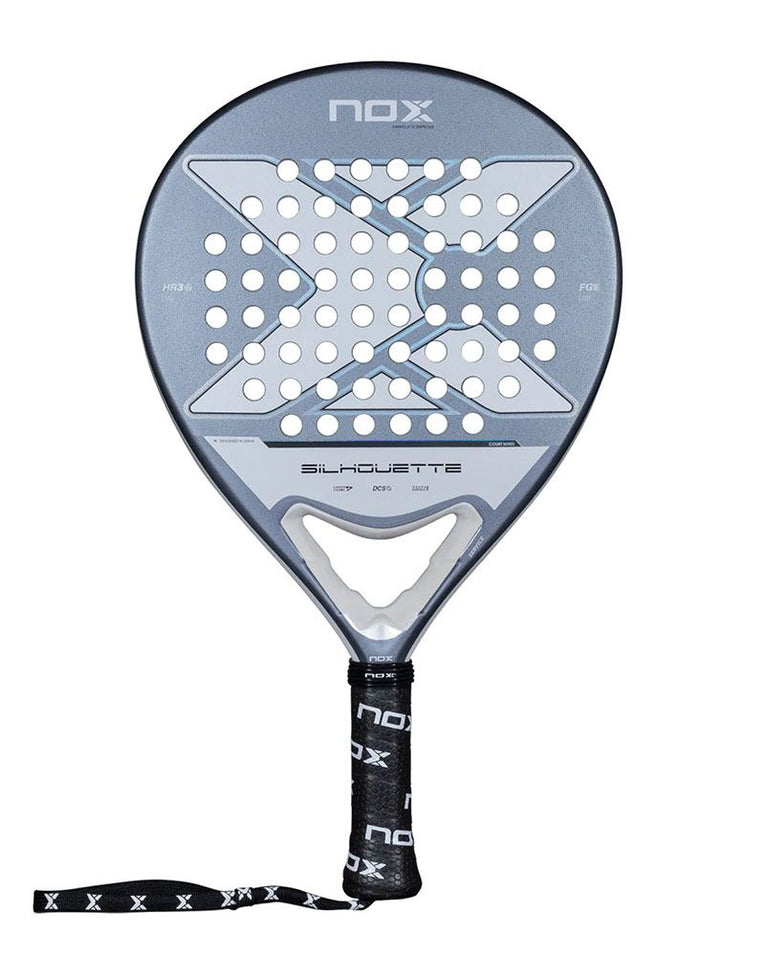 NOX X-One Silhouette 2026 grijs-wit padelracket voorzijde