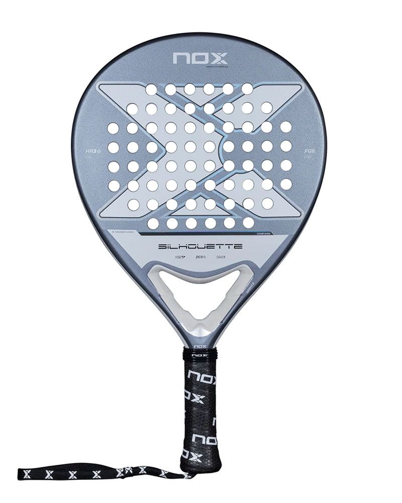 NOX X-One Silhouette 2026 grijs-wit padelracket voorzijde