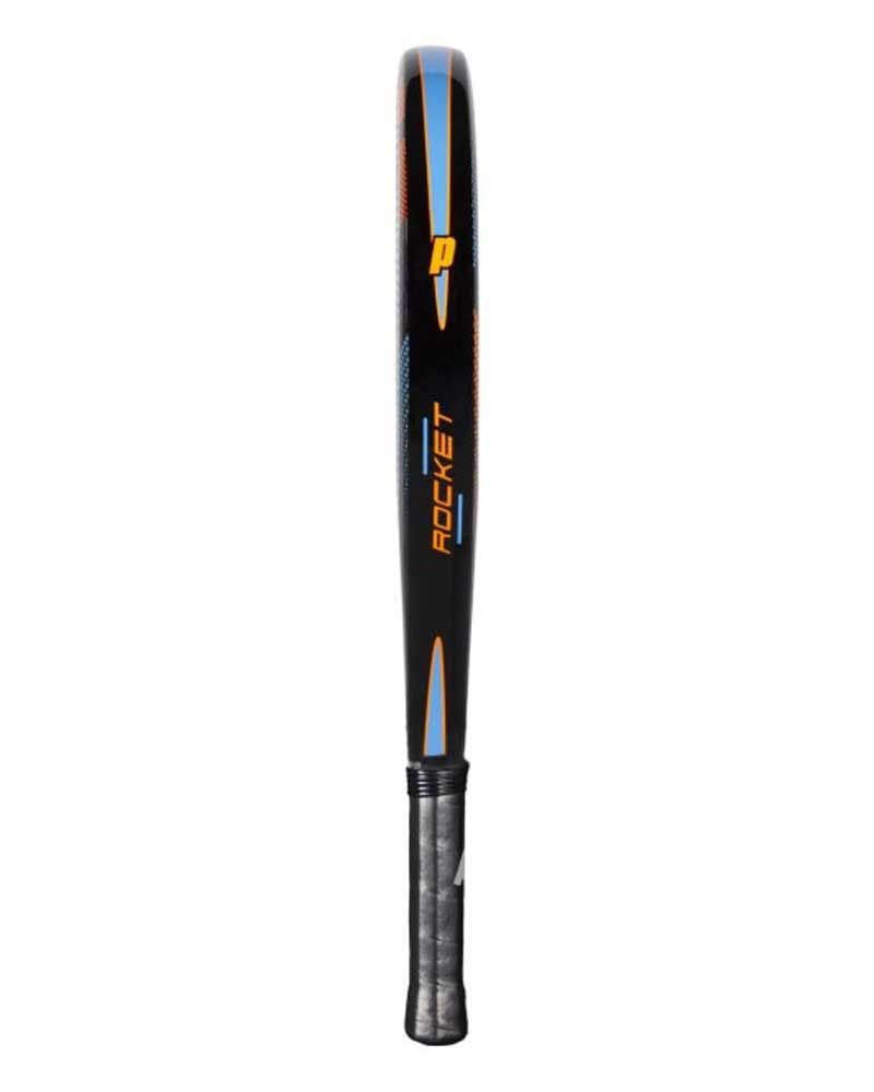 Zijprofiel van de Prince Rocket padelracket