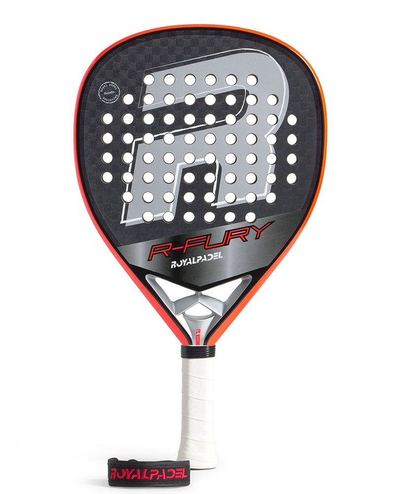 Royal Padel RP Fury 2026 zwart grijs rood padelracket voorzijde