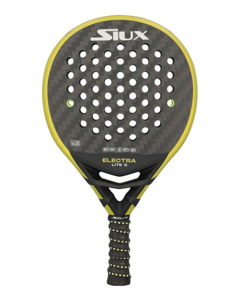 Siux Electra ST3 Lite padelracket met ronde vorm, 12K Twill Carbon en EVA Hard kern