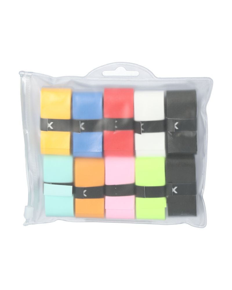 Siux Elite Multicolor Overgrips 10-Pack met antislip grip en hoge vochtabsorptie voor padelrackets en tennisrackets