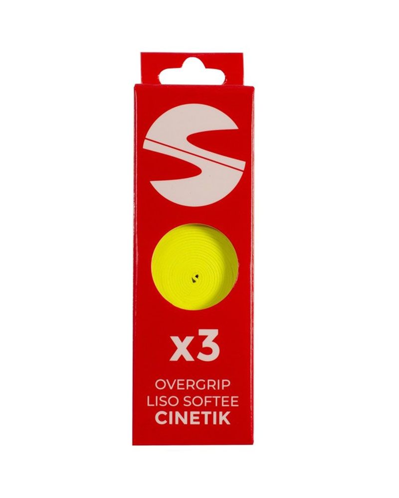 Softee Cinetik Geel Overgrips 3-Pack voor extra grip en comfort op de padelbaan