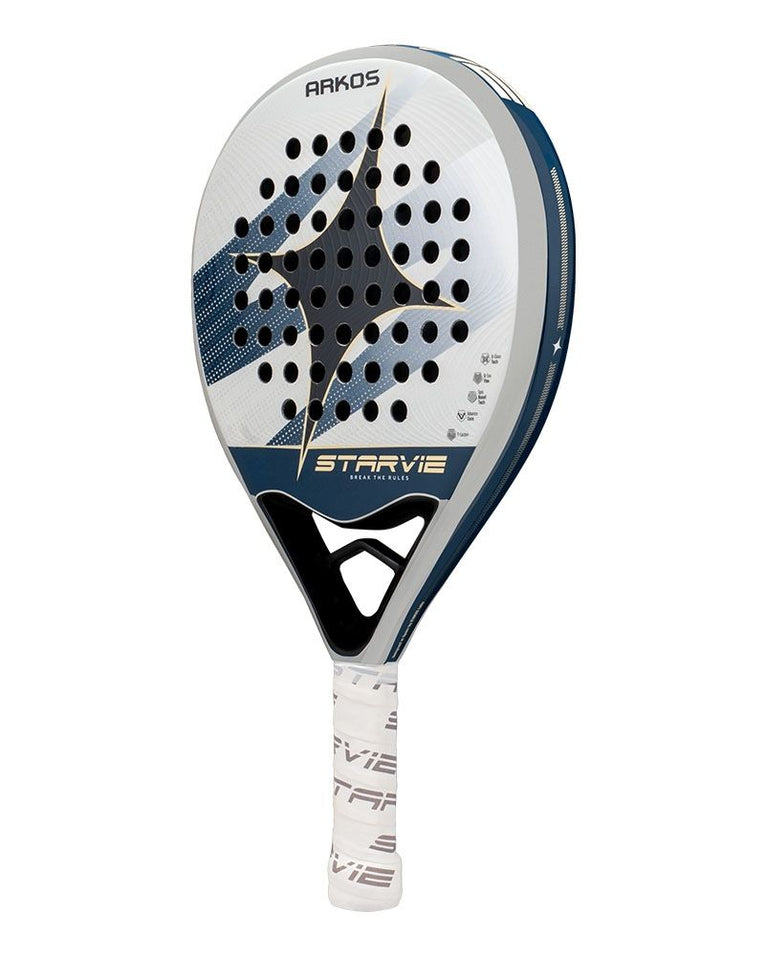 StarVie Arkos padelracket schuin vooraanzicht met lage balans