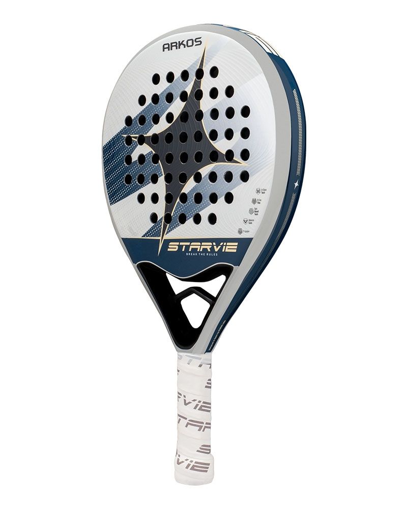 StarVie Arkos padelracket schuin vooraanzicht met lage balans