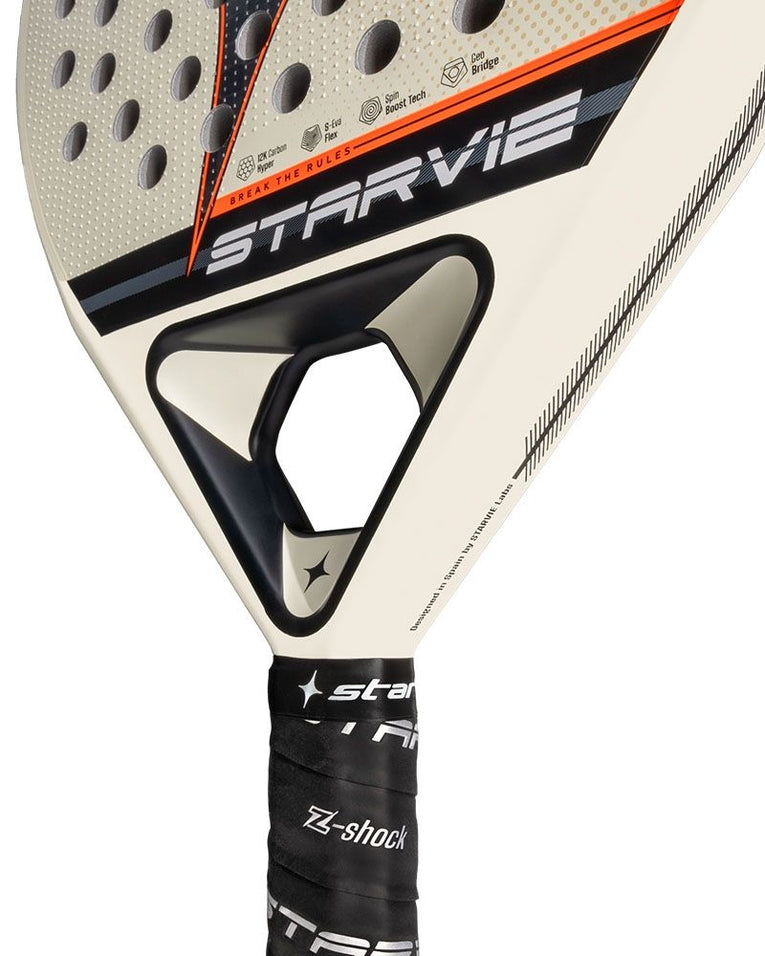 StarVie Kenta+ detail brugconstructie en frame van het padelracket