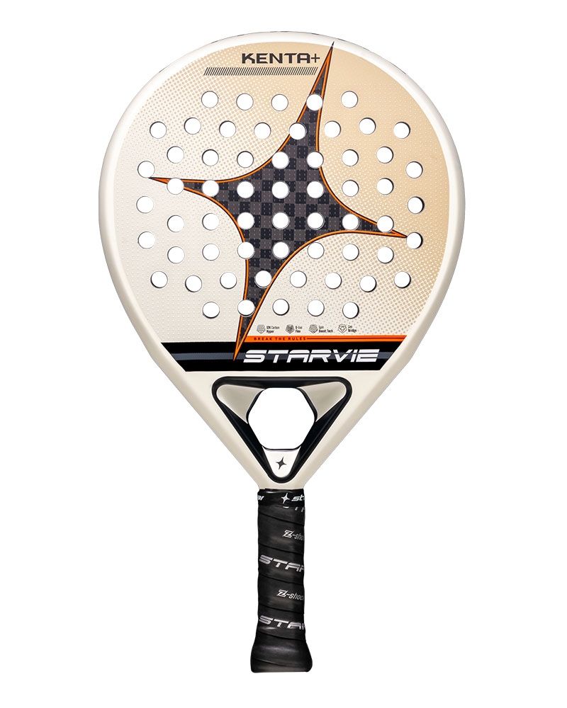 StarVie Kenta+ padelracket frontaanzicht met ronde bladvorm