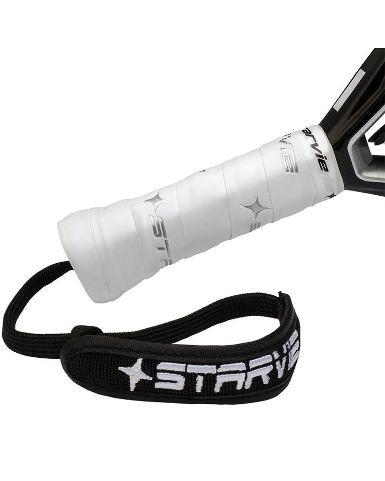 StarVie Raptor+ 2026 handvat en polsband padelracket