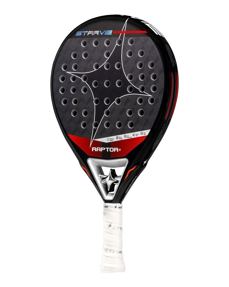 StarVie Raptor+ 2026 schuin vooraanzicht padelracket