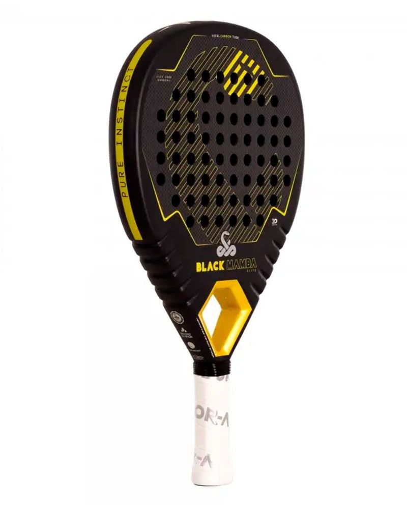 Vibor-A Black Mamba Élite 3K 2.0 2025 schuin vooraanzicht padelracket