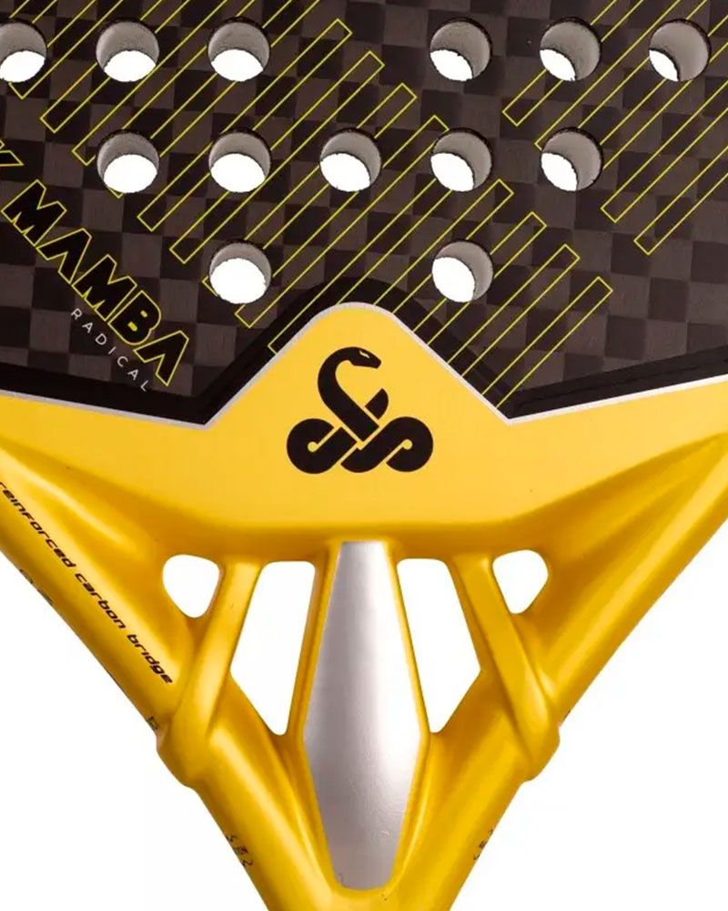 Brugconstructie van de Vibor-A Black Mamba Radical 12K 2.0 2025 padelracket